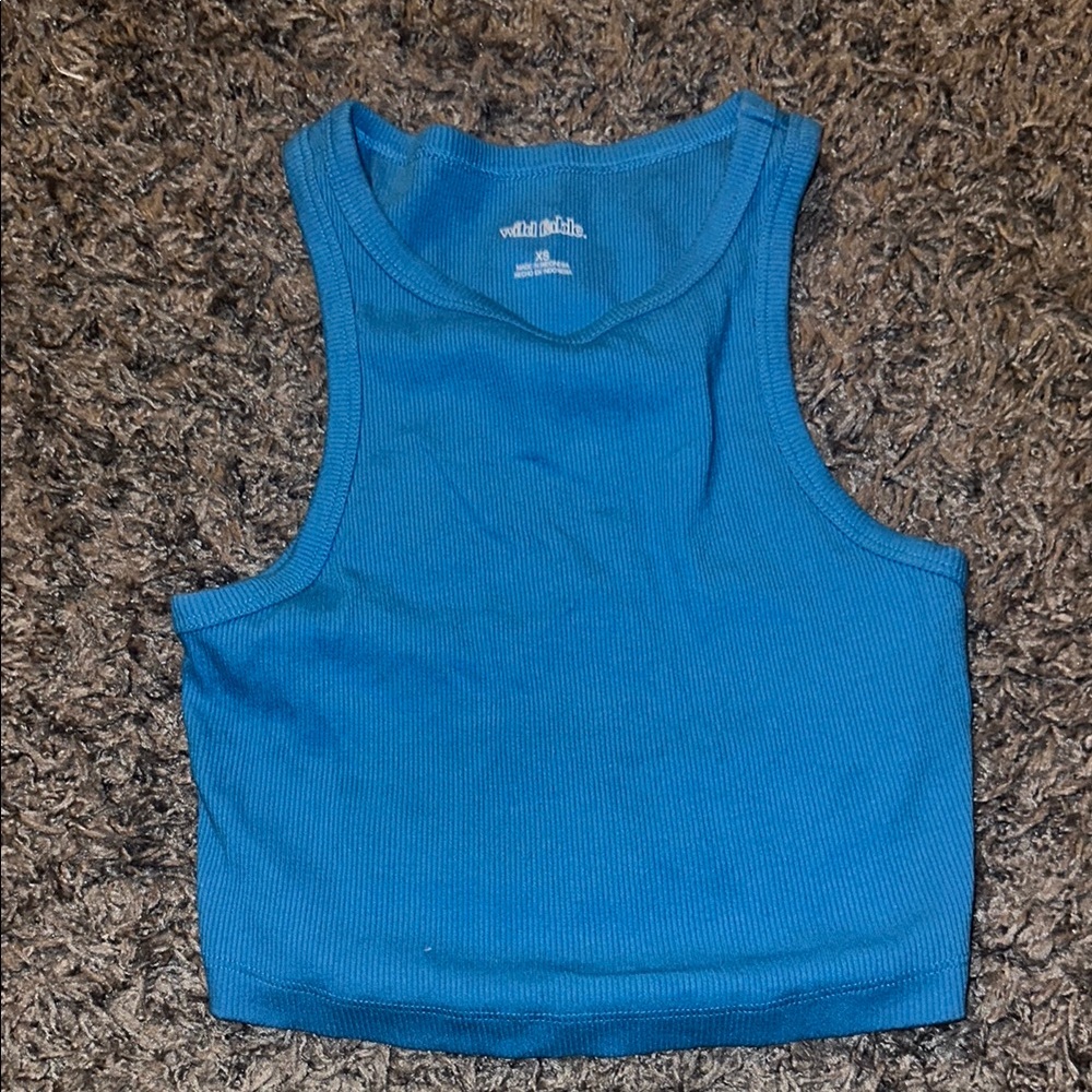 Wild Fable Blue Cropped Tank Top